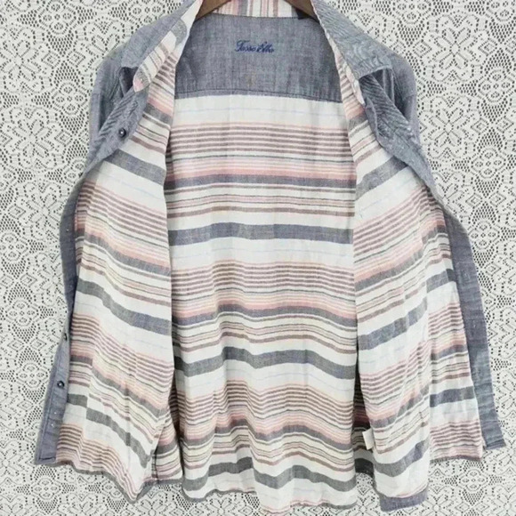 Tasso‎ Elba Plaid lined button down men's shirt XXL - Picture 3 of 8